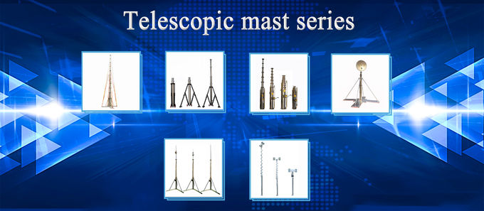 Mobile Pneumatic Camera Telescopic Mast Pole Customized Color 1 Year Warranty