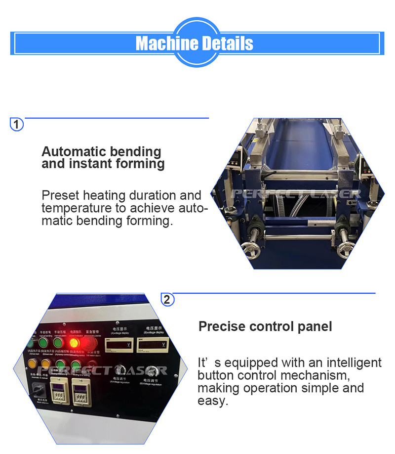 Perfect Laser Acrylic PVC Plastic Sheet Automatic Single Tube Hot Heat Manual Bending Bender Machine