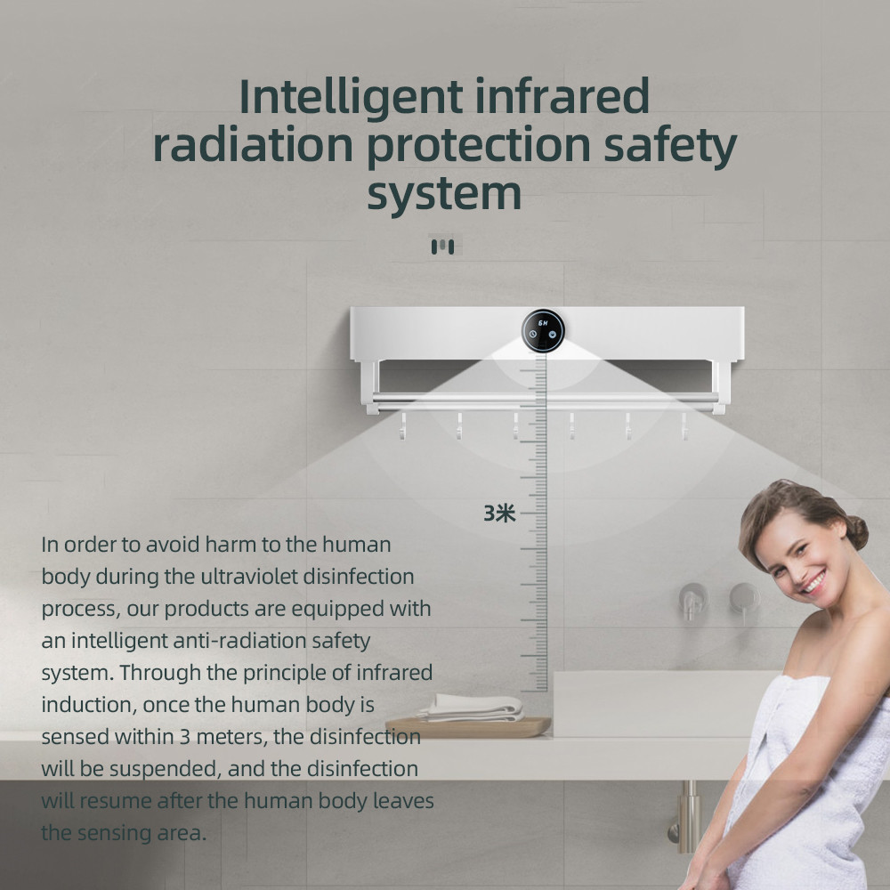 Radiation Proof Smart Home Products Disinfection UV Towel Rack
