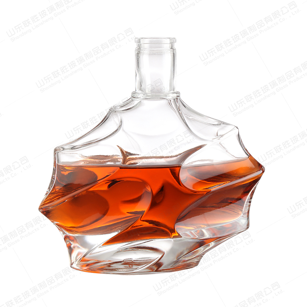 Absolute XO Vodka Whiskey Tequila Gin Glass Bottles 700ml Customied Glass Collar