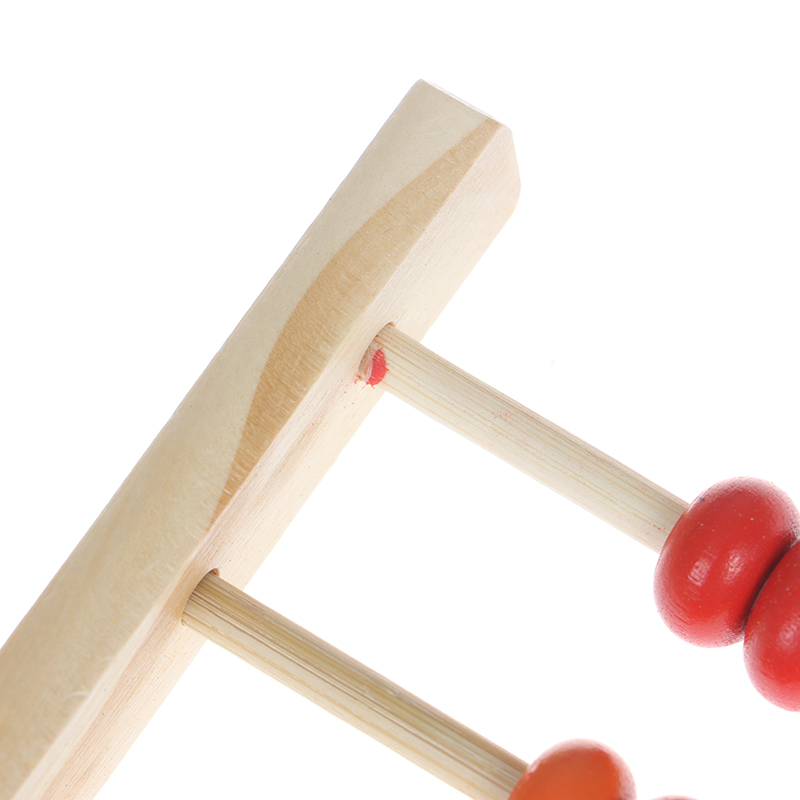 3D Geometric 15cm Wooden Bead Counting Abacus Child Toy Numbers Counting