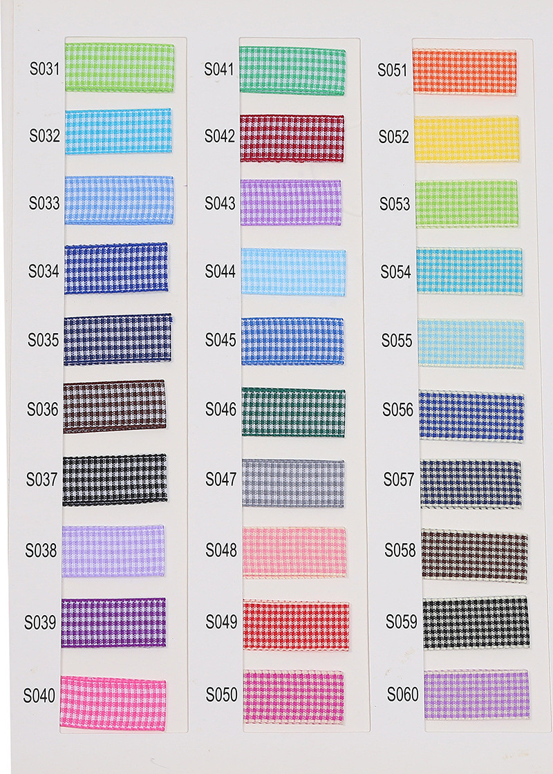 2.5cm Polyester Plaid Ribbon for Gift Packing and Chocolate Box Ribbon Bow Decoration