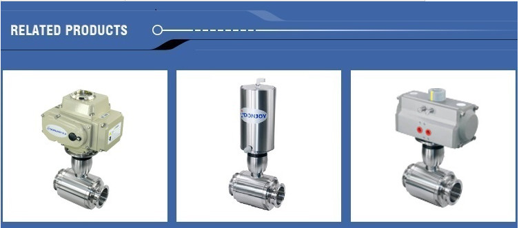Horizontal straight way Pnuematic ball valve with thread Connection