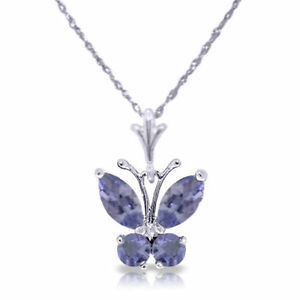Solitaire Pendant Angara Natural Tanzanite Necklace For Women Girls 14K