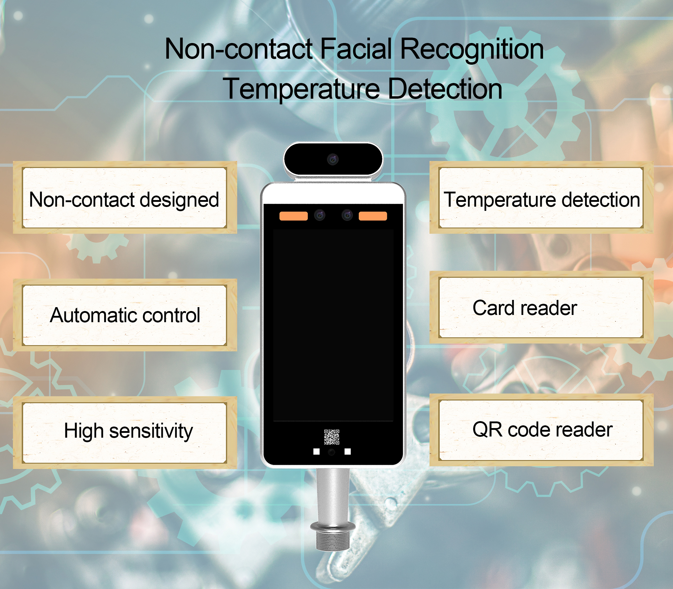 QR Code Face Recognition Turnstile Access Control With Temperature Detection