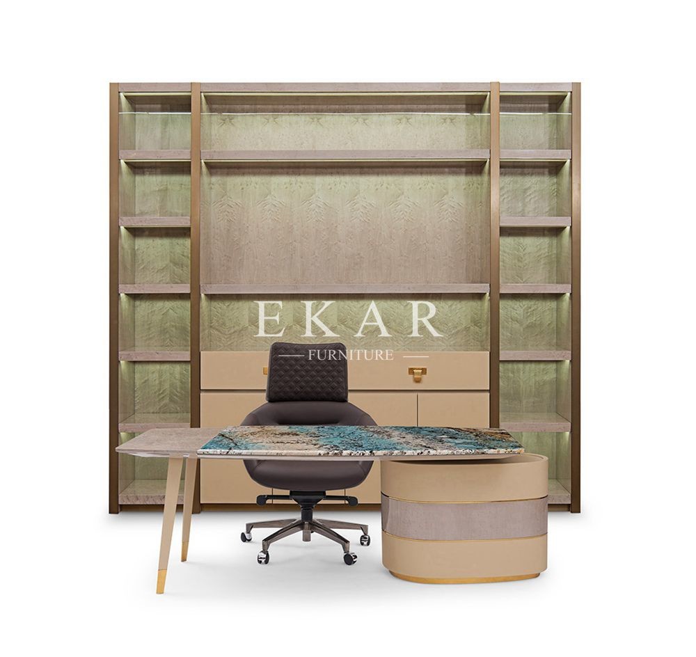 Luxury Modern Design With Drawer and Cabinet Book Shelf Bookcase