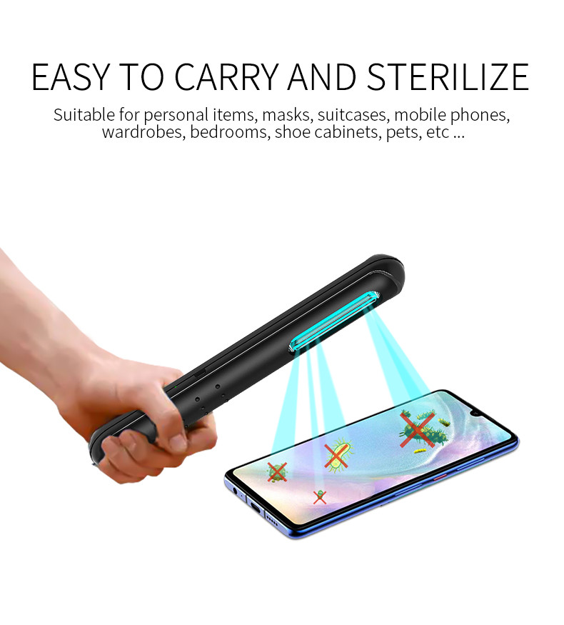 Lithium Battery Disinfect Sterilize Germicidal UV Lamp