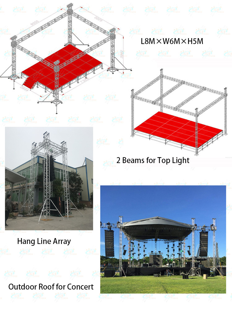 4m 6061-T6 Aluminum Truss Roof Systems For Outdoor Events