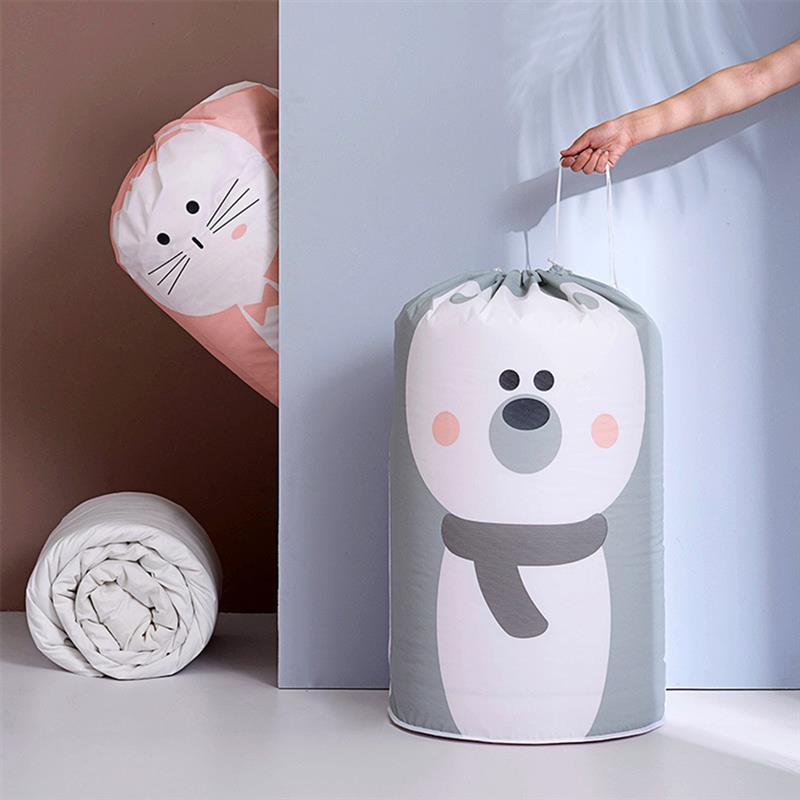Cartoon Foldable Garment Storage Bag Cotton Blanket Bed Cover Wardrobe Storage Bags