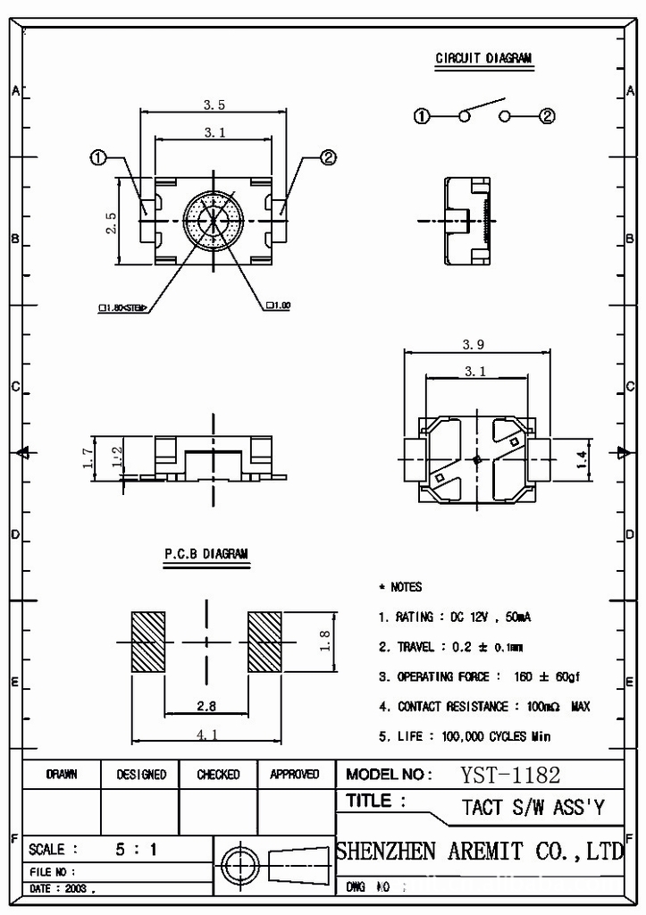 Smt Tact Switch