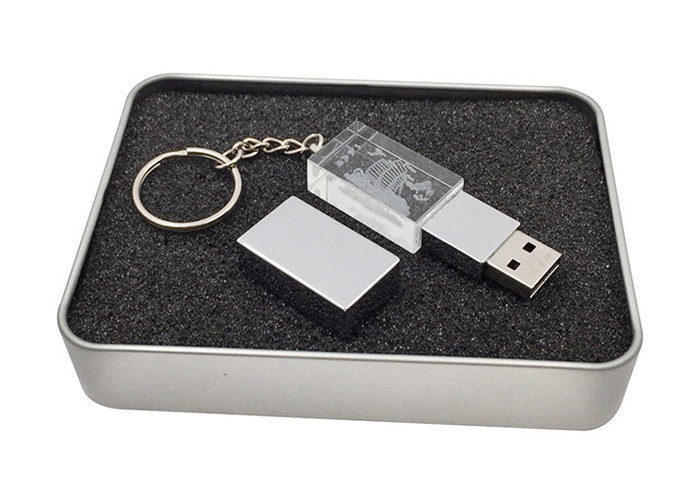 Crystal Material Usb Stick Drive With Laser Engraving Technique Technology