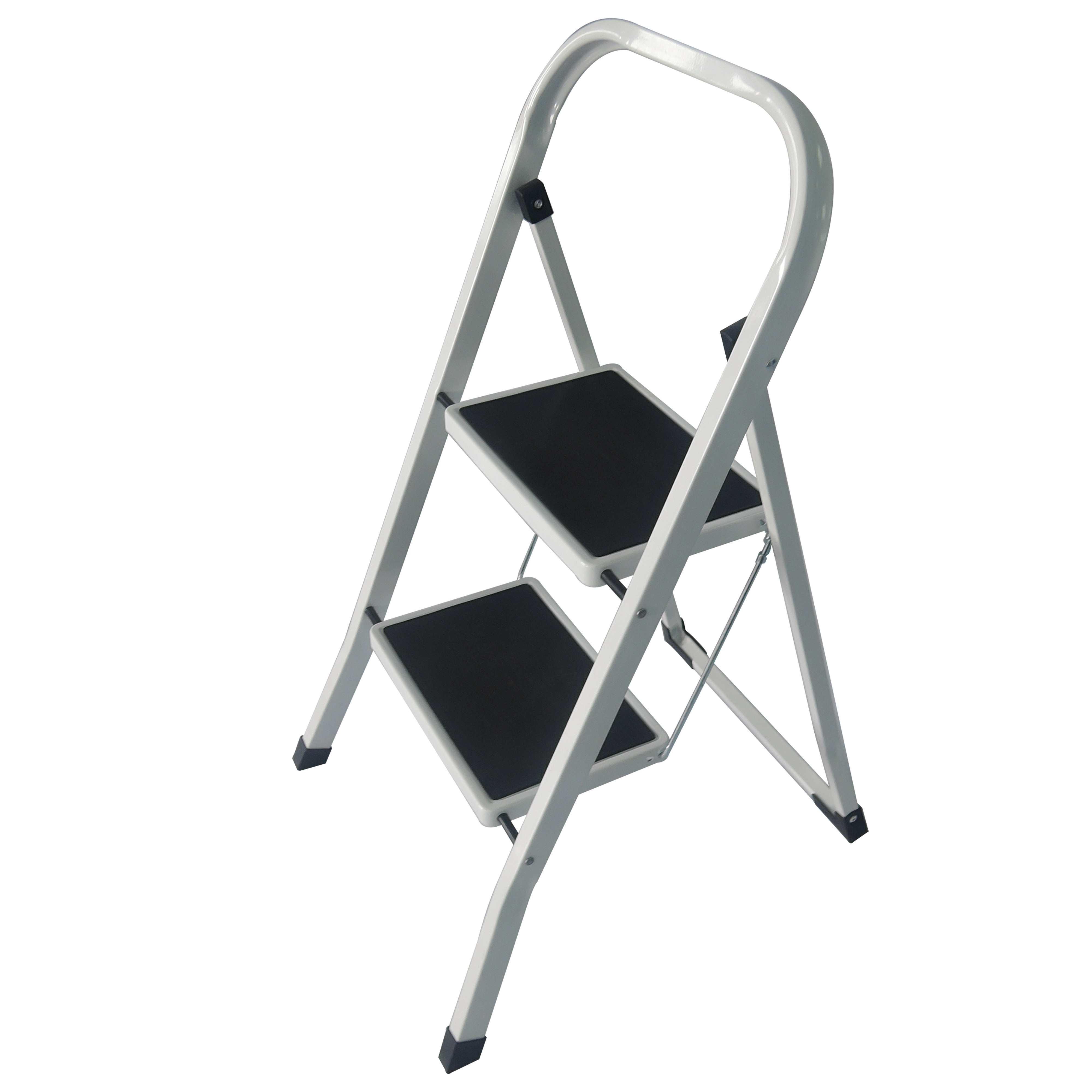 Wide Pedal Steel Step Stool 2 Steps Home Use EN14183 Certificated