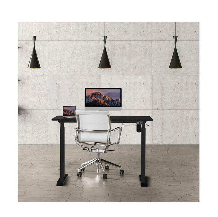 100 V/Hz Children Electric Wooden Black Desk Walnut Sit Stand Home Office Height Adjustable Desk for Kid