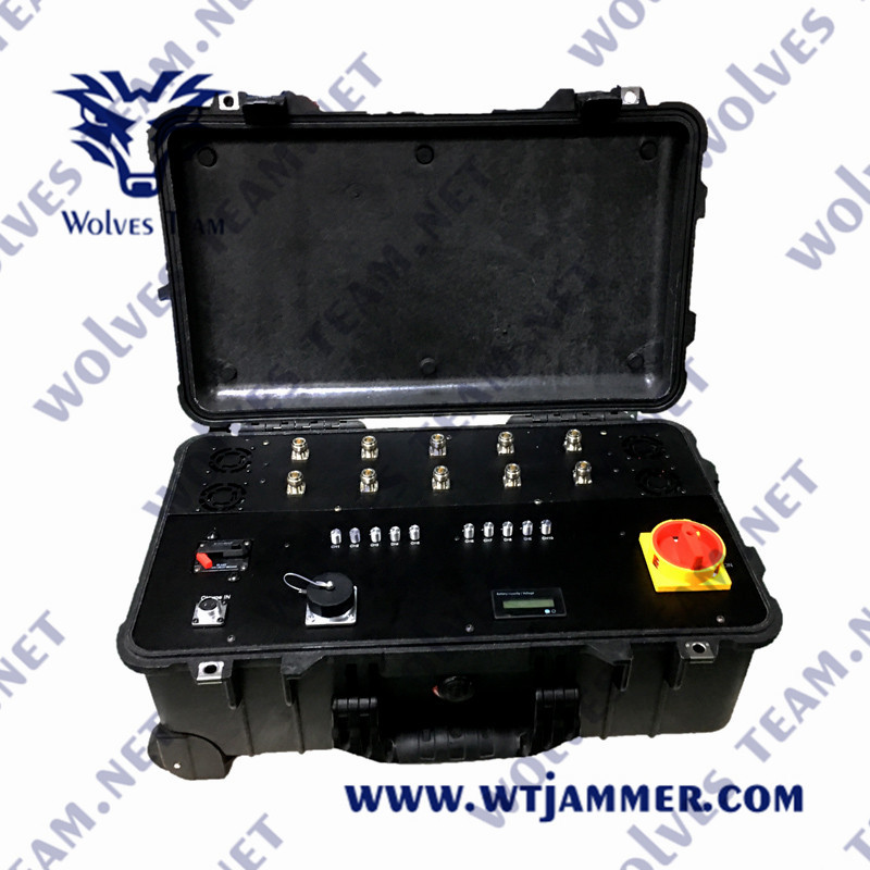 600W 2.4G 5.8G GPSL1 8 Bands Drone Frequency Scrambler