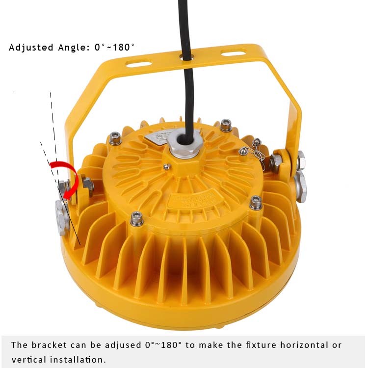 IP65 Waterproof Explosion Proof Light Fixtures Led 50W 8000Lm Simple Installation
