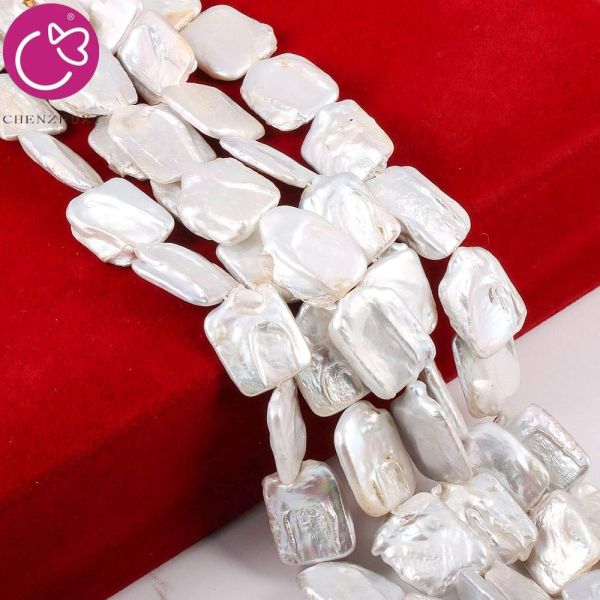 High Luster Large Rectangle Irregular Shape Natural Freshwater Loose Baroque Pearls Bead for Jewelry