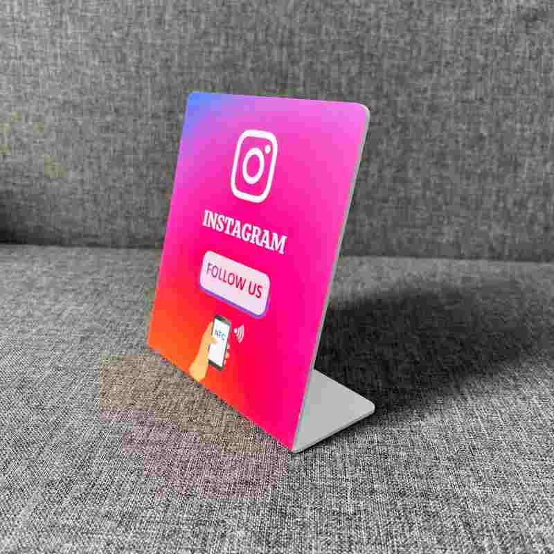 Custom QR Code Chip Google Review Stands NFC Social Media Business Cards Google Review Tap Cards