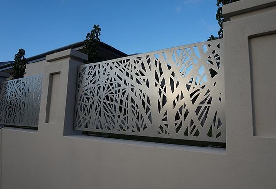 Villa Garden Decoration Powder Coated Laser Cut Screen Aluminum Garden Fence Panels