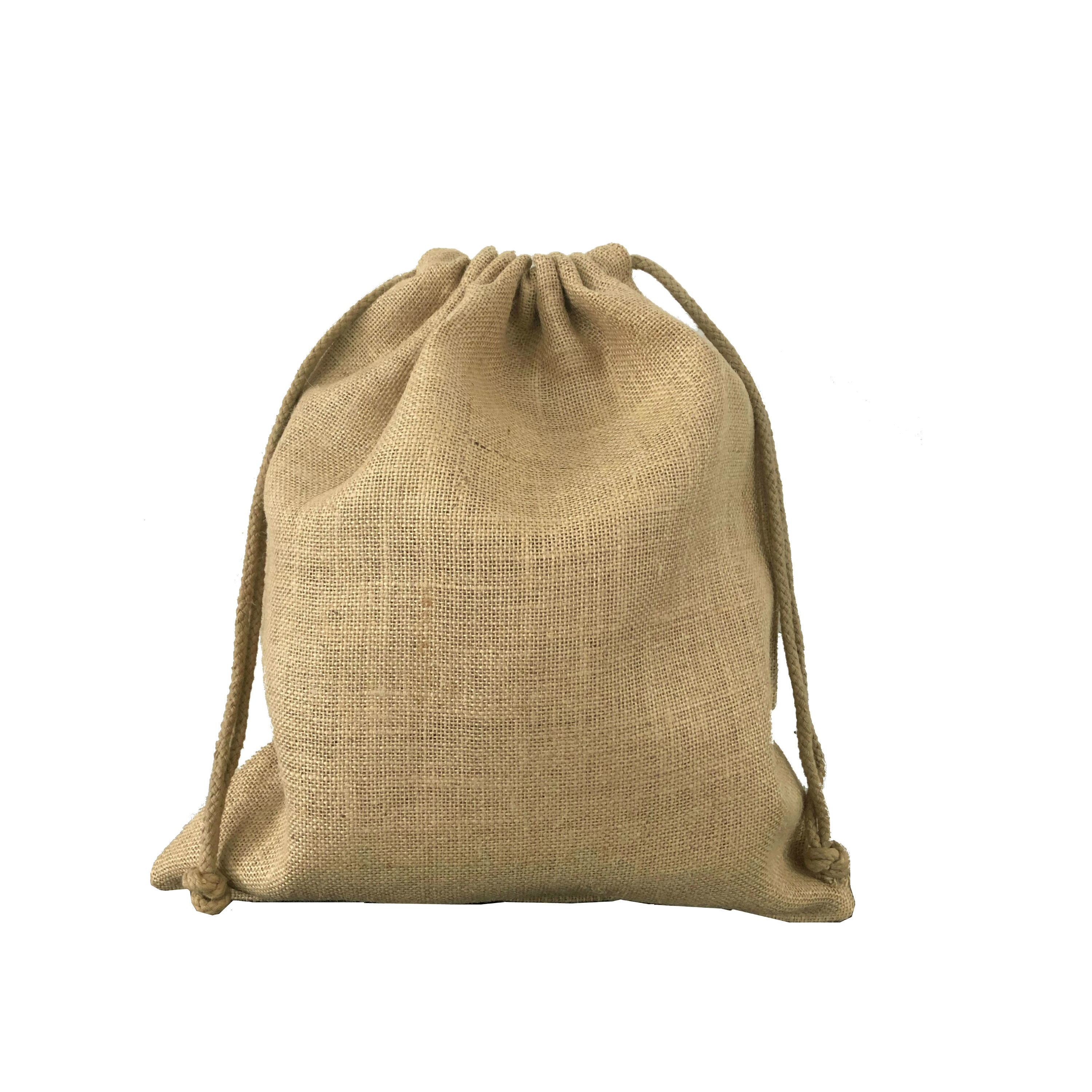 Gunny Burlap Fabric Drawstring Dust Bag Linen Pouch Personalised