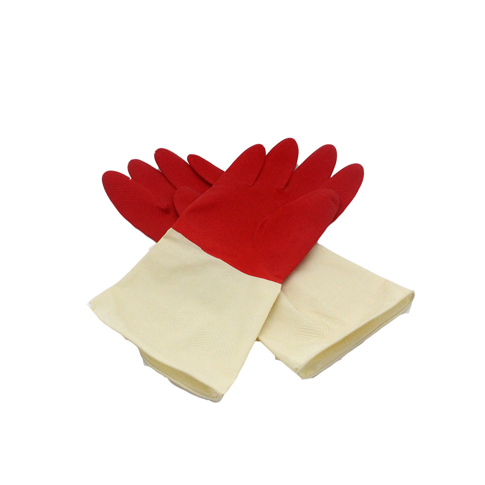 12 Inches Natural 45g Rubber Dishwashing Gloves Waterproof