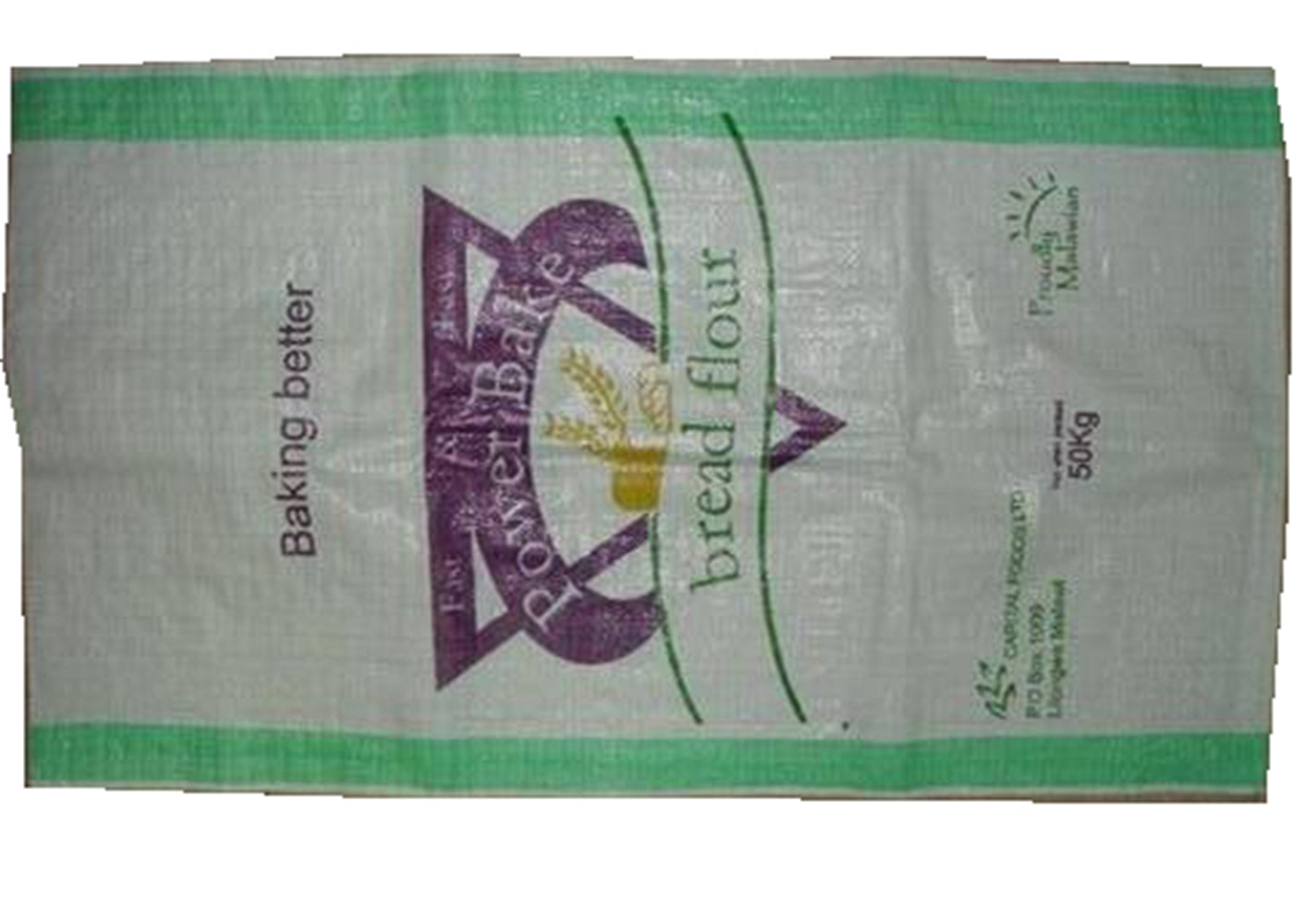 Moisture Proof 50kg PP Woven Flour Sacks / Woven Polypropylene Packaging Bags