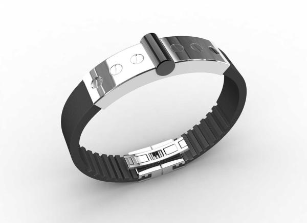 Top Quality Europe Fashion Stainless Steel Genuine Leather Silicone Bangle