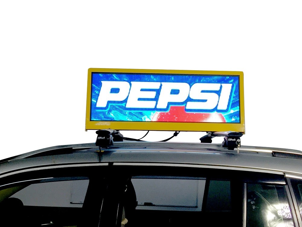 RGB Video Taxi Top Led Display Advertising Light Box With 4g / Wifi Control