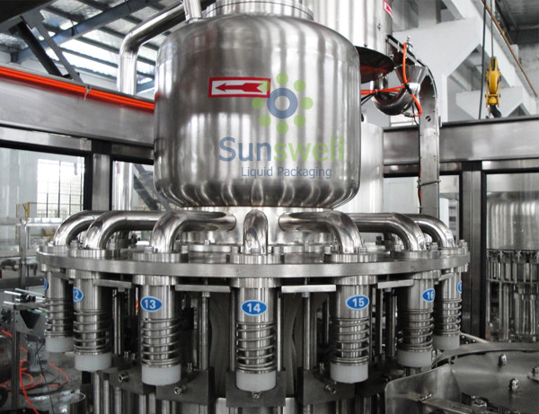 High Efficiency Hot Filling Machine 3-In-1 Monoblock For Fruit Juice / Beverage