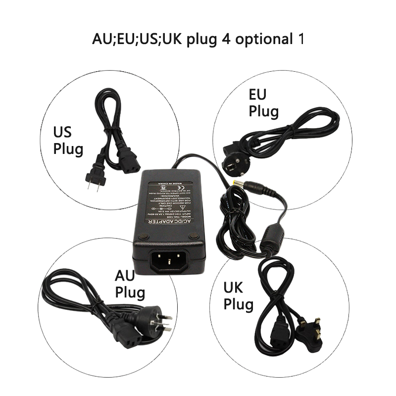 AC To DC12v 5A 60w Led Driver Power Supply Adapter Au Eu Us Uk Plug For Led Strip Lighting