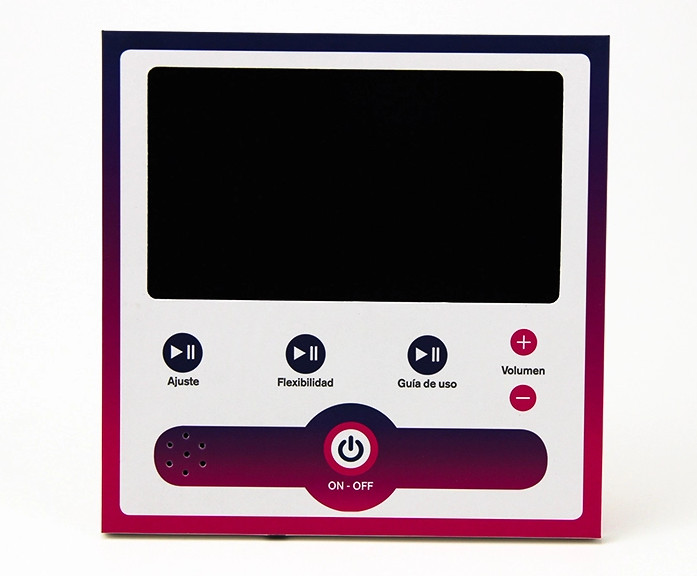 counter top cardboard vdieo screen display with 7 inch LCD screen