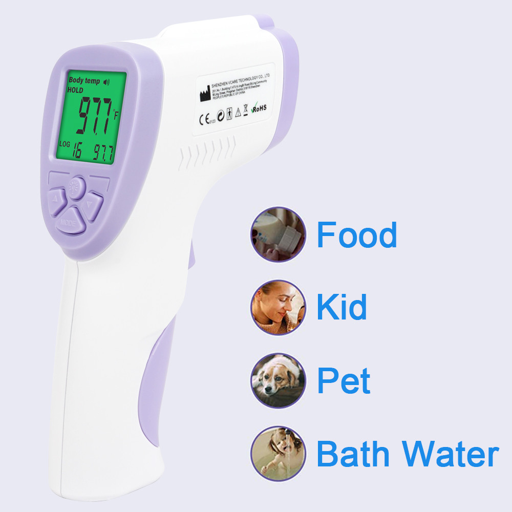 LED Display 32 Sets Non Contact Infrared Forehead Thermometer Gun
