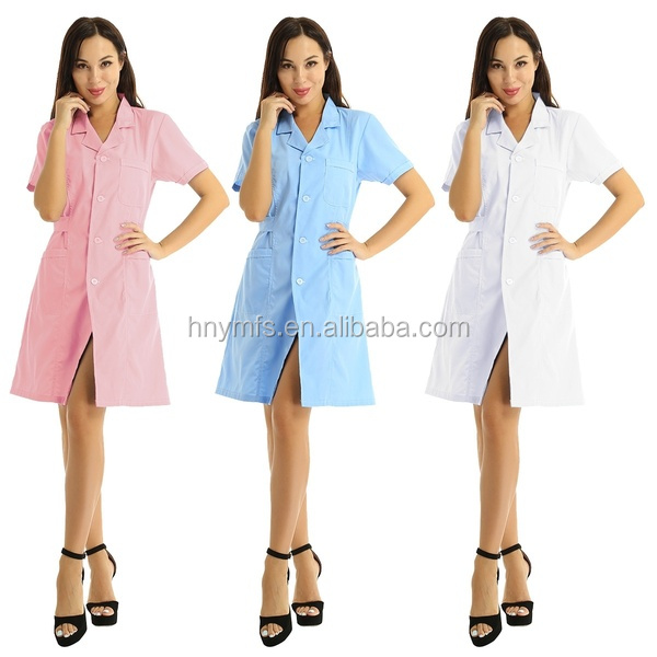 100% Cotton Unisex OEM Hospital Medical Lab Coat Custom Sizes
