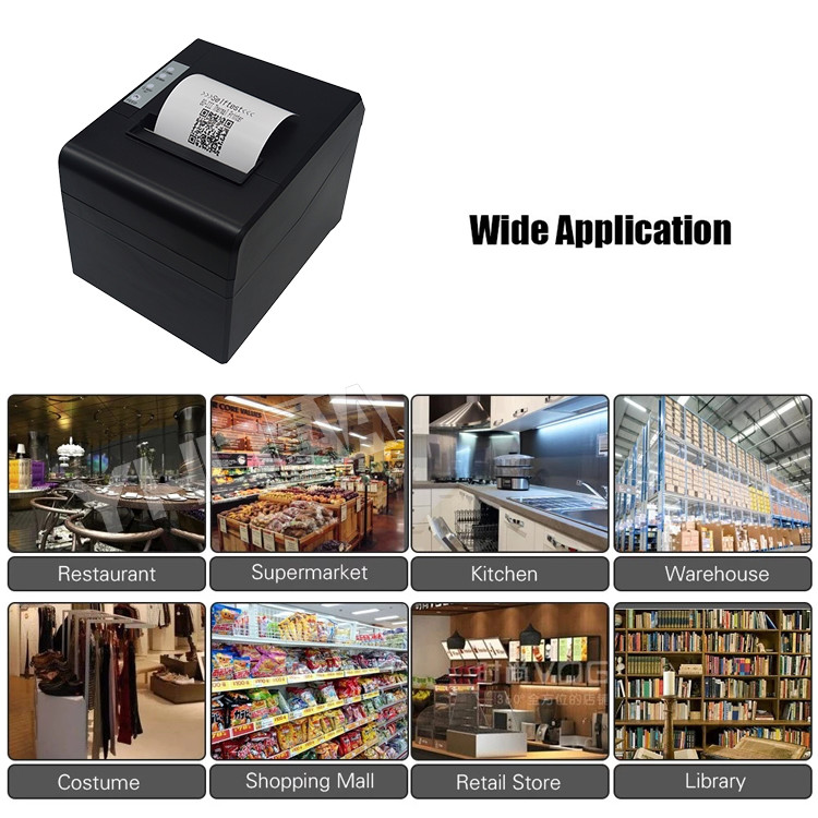 260mm/sec Direct 80mm Thermal Printer With USB Serial Ethernet Bluetooth