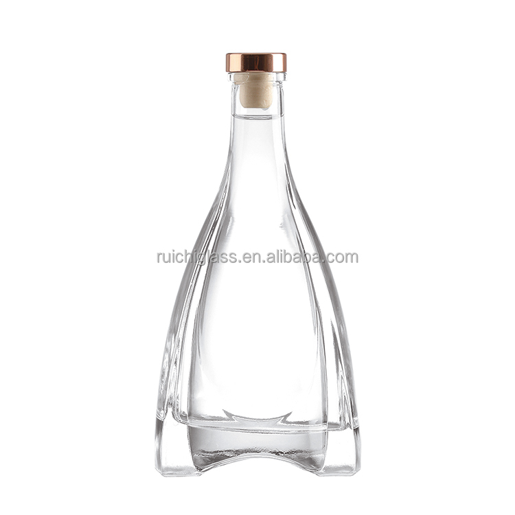 Aluminum Plastic PP Collar Glass Bottle for Liquor Alcohol Spirit in 500ml 750ml