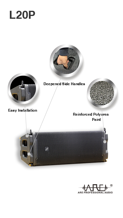 ARE AUDIO dual 10 inch outdoor line array speaker system sleek design powerful performance