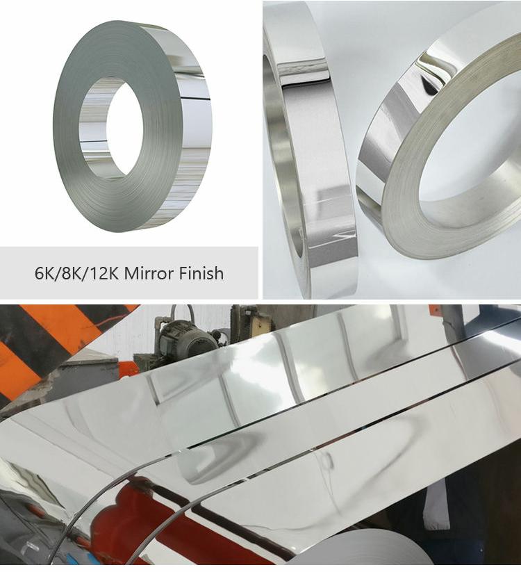 Customized ASTM Ss 304 Strips 201 316/316l 410 409 430 Stainless Steel Coil