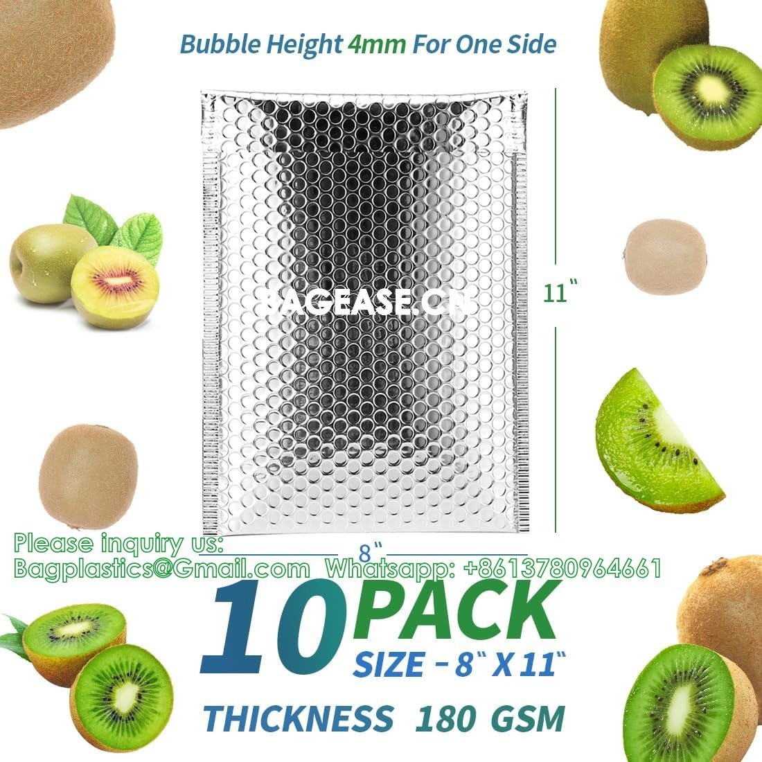 Thermal Bubble Mailer 8" X 11",Pack Insulated Mailers For Cold Shipping,Foil Mailing Envelopes,Cool Bubble Mailers