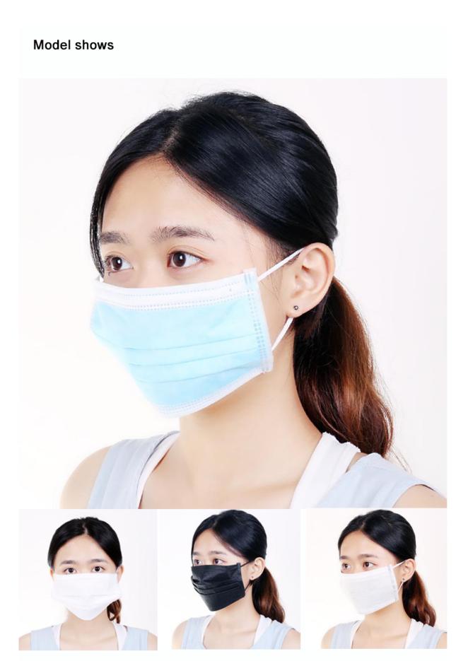 In Stock Non-Woven Earloop 3 Ply Facemask Surgical Cubrebocas Medical Disposable Mask
