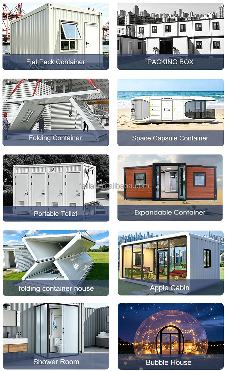 20ft 30ft 40ft Advanced 2 Bedroom 1 Bathroom Luxury Prefabricated Modular Office Expandable Container House