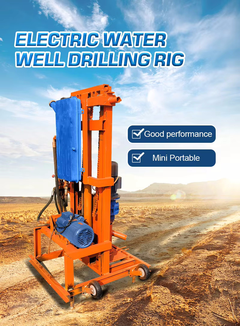 Household Small Water Well Drilling Rig Gasoline 80m Multifunctional Agricultural Tool