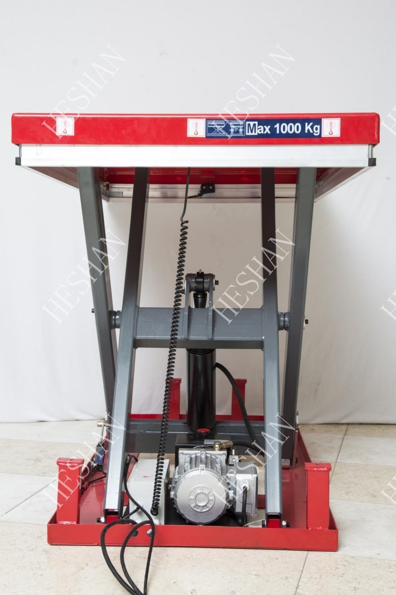 Stationary 1000kg Load Capacity Electric Automatic Scissor Table Lift System For Workshop