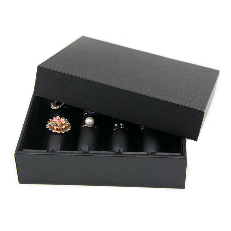Ring Organizer Jewelry Display Box Cardboard Material Many Slots Easy To Carry