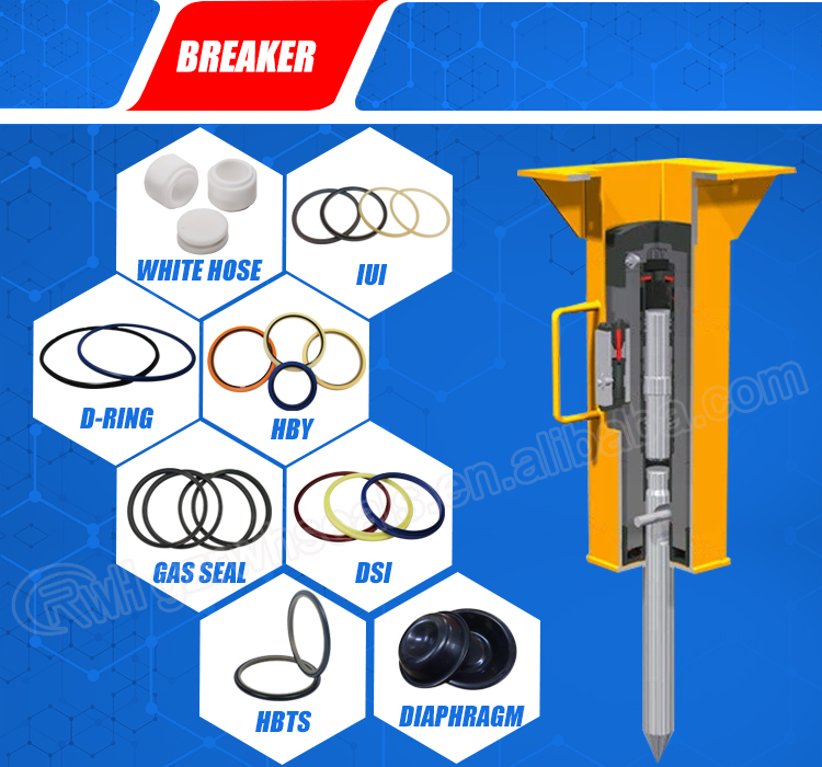 Mechanical Breaker Hammer Seal Kits Pu Rubber For Sooan Sb81