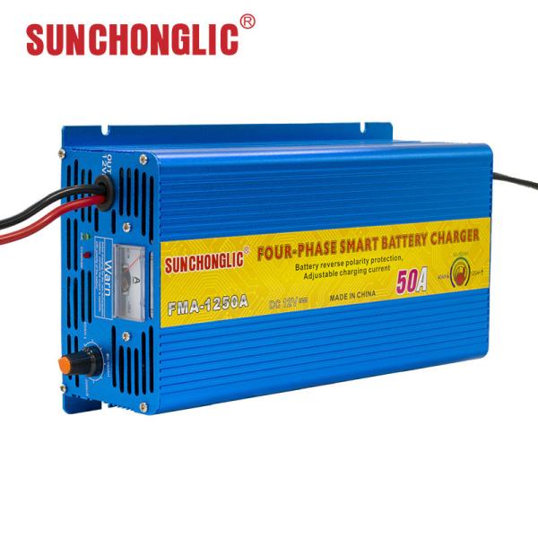 Four Phase 220V DC Battery Charger Heat Resistance 50 Amp AGM Battery Charger