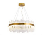 Remote Control Glass Modern Crystal Chandeliers Polished Chrome Finish