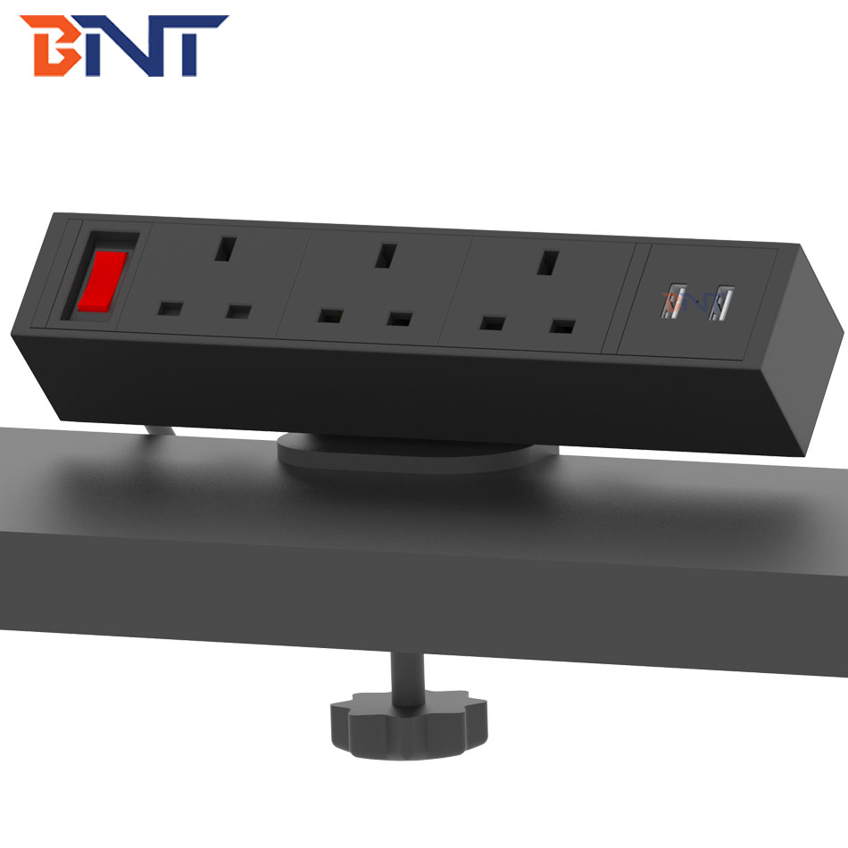 2020 new design customization office furniture clamp on table top edge socket