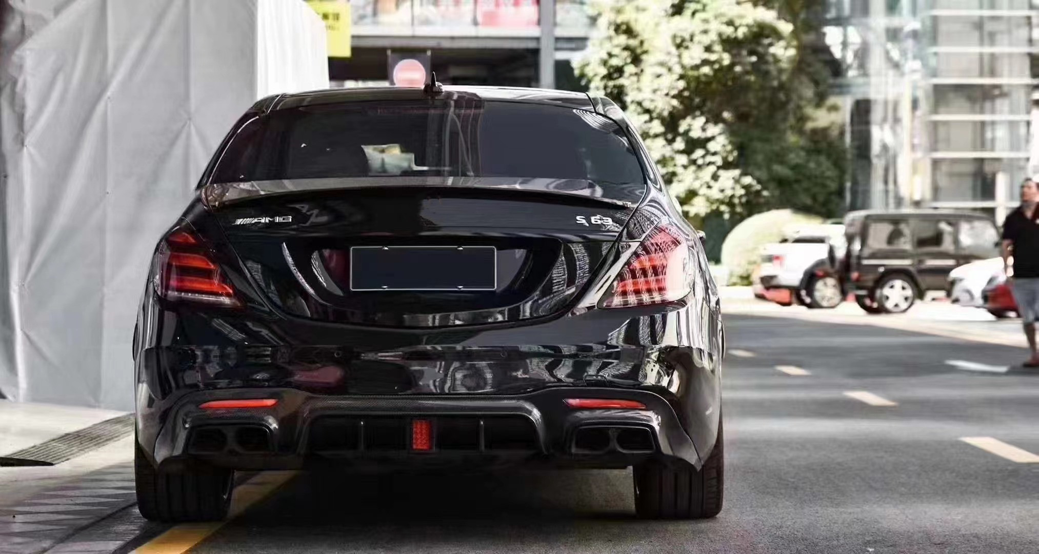BRASS Tyle Front Shovel Rear Diffuser for Mercedes-Benz W222 AMG S63 S65 S63 S65 Carbon Fiber Body Kit