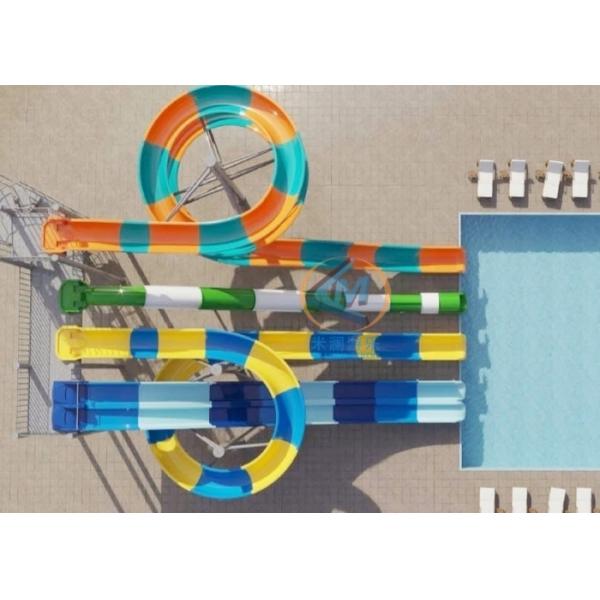Outdoor Water Park Water Slide Design 10x9m Pool For Commercial Public Park