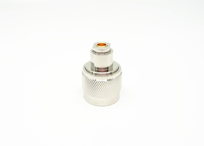 Male 50Ohm N Type RF Connector Nickel Plated Straight Crimp Connector