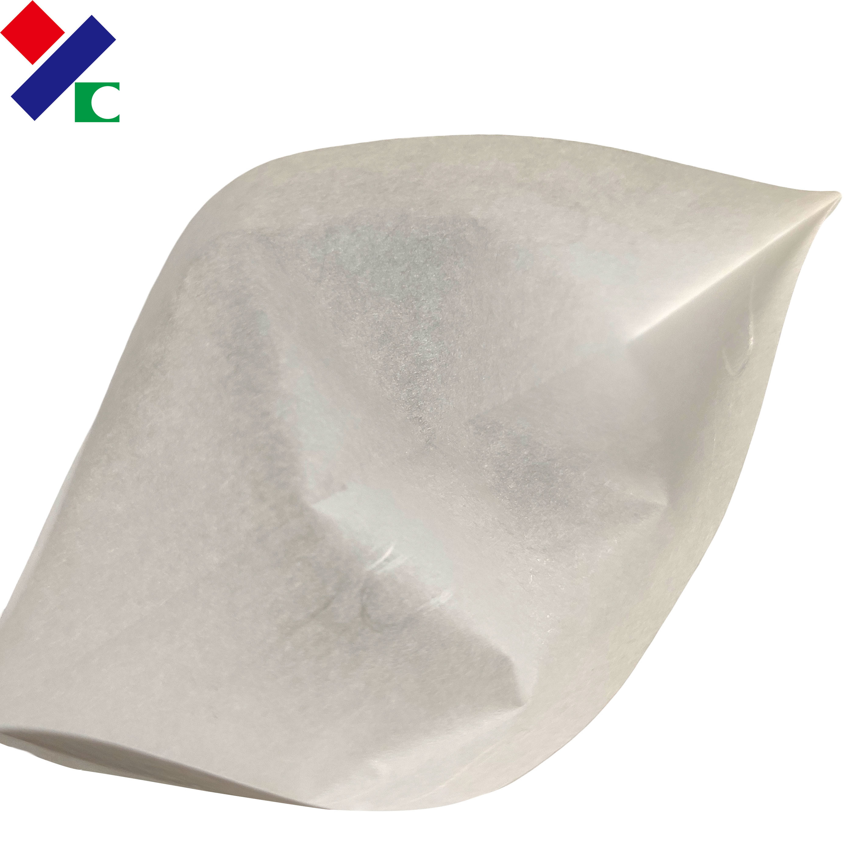 200 Microns White Kraft Paper Stand Up Pouch With Window Biodegradable